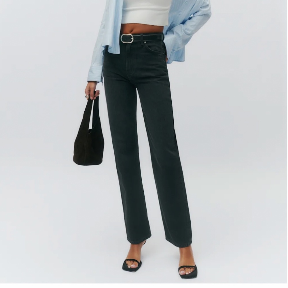 Reformation Abby High Rise Straight Jeans - Color Vana